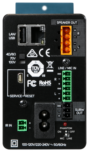 BS-B170S 1 ZONE NETWORK STEREO AMP WITH 70/100V OUTPUT
